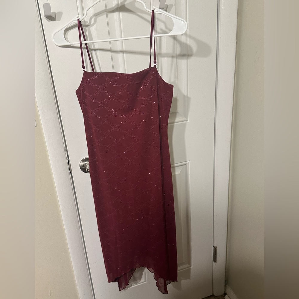 VTG burgundy sparkle dress